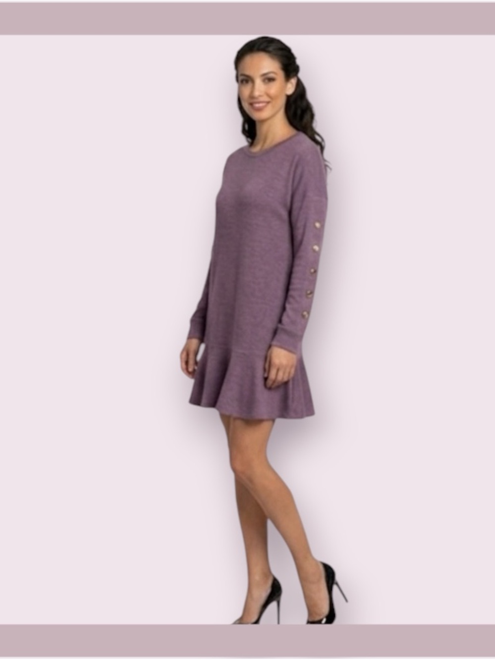 Betsey Johnson Mulberry Knit Ruffle Dress